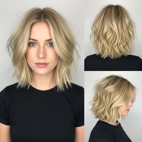 Blonde Messy Bob Hairstyles