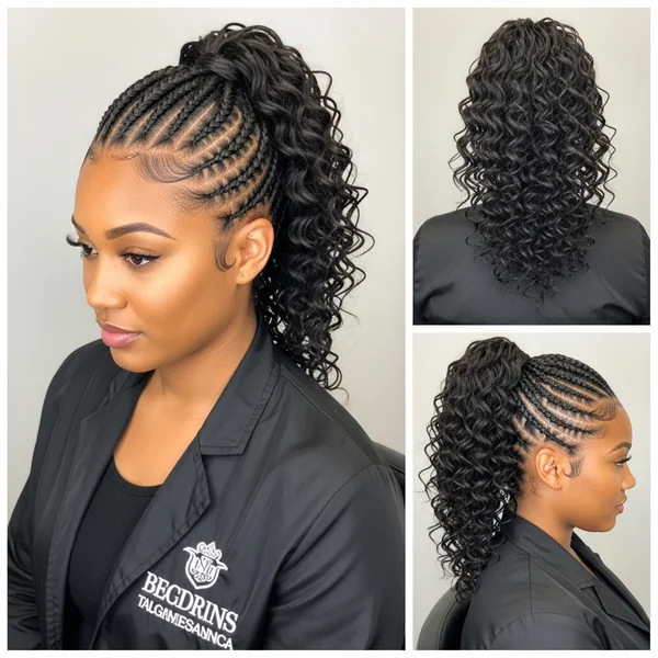 Braided Ponytail Hairstyles Curly Hair