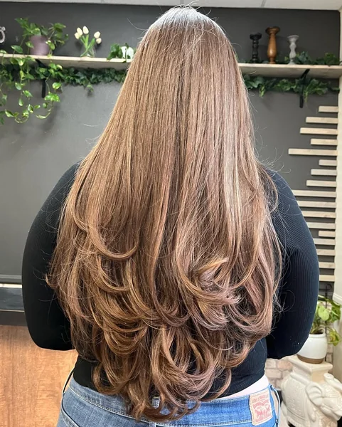 long layered haircuts u shape