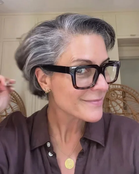 undercut pixie haircut for older women