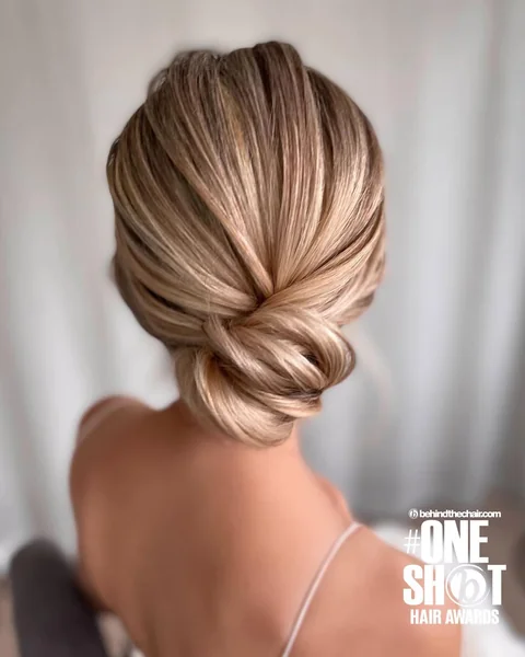 Chic Sleek Low Bun with Braided Knot