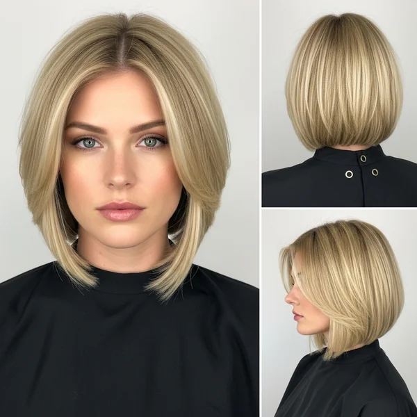Chin Length Blonde Bob Hairstyles