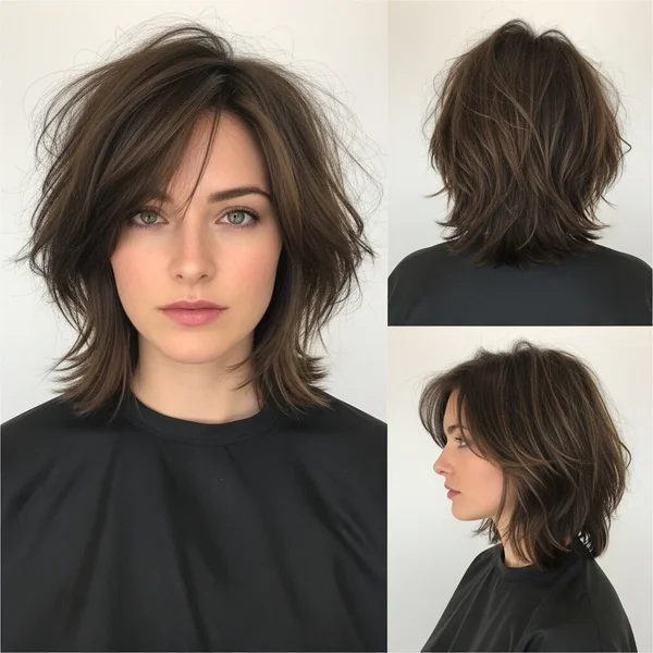 Choppy Lob Haircut Shoulder Length
