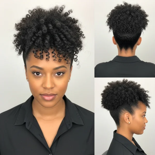 Curly Afro Updo Hairstyles