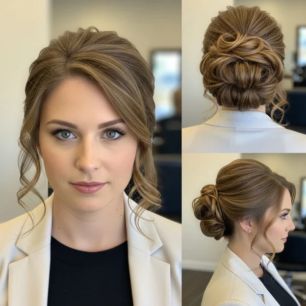Curly Bun Wedding Hairstyles