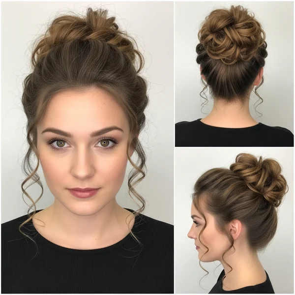 French Bun Hairstyles Curly Hair