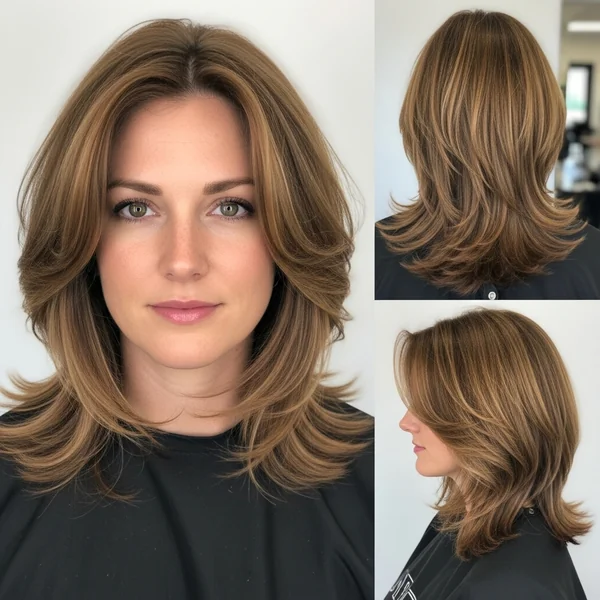French Layered Haircut Round Face