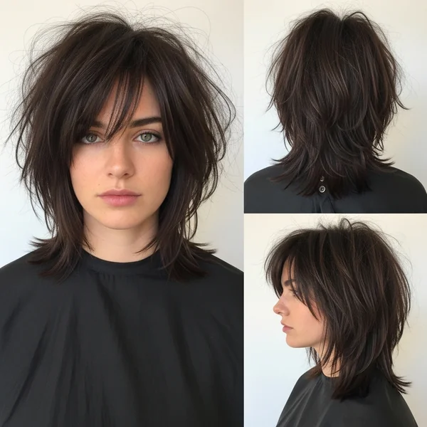 Grunge Haircut Medium Shoulder Length