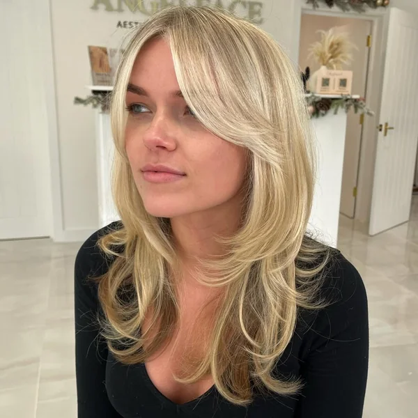 Inverted Brunette Bob with Tapered Choppy Layers