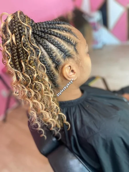 braided curly hairstyles prom