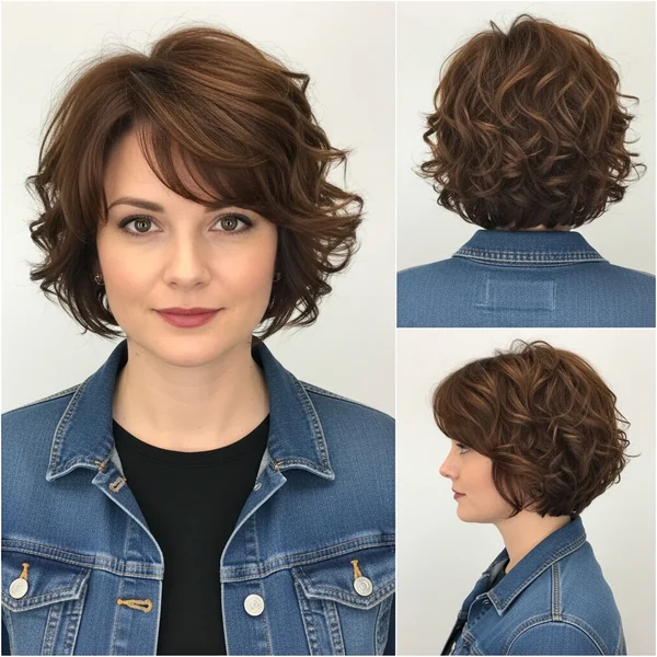 Layered Curly Pixie Haircut