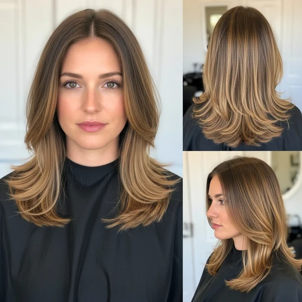 Long Layered Haircuts For Round Faces
