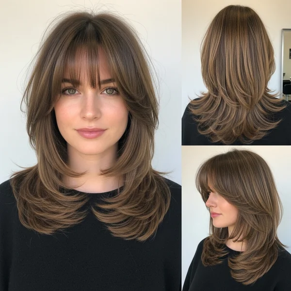 Long Layered Haircuts With Bangs