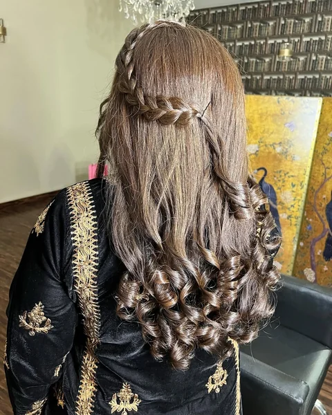 front braided curly hairstyles