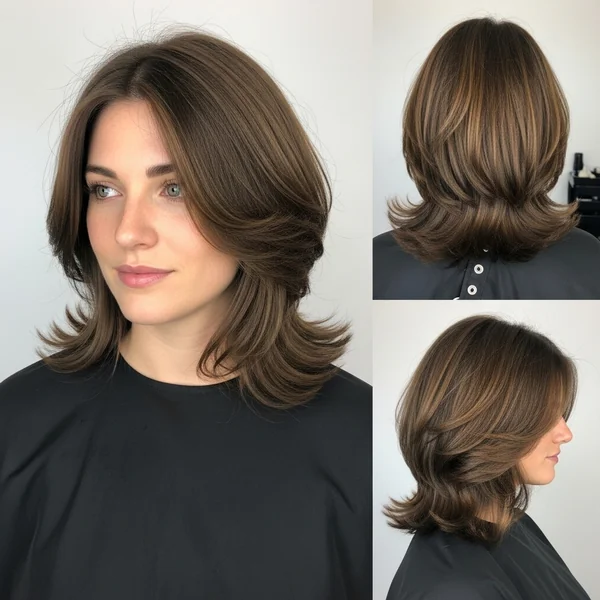 Long Stacked Bob Haircut Shoulder Length