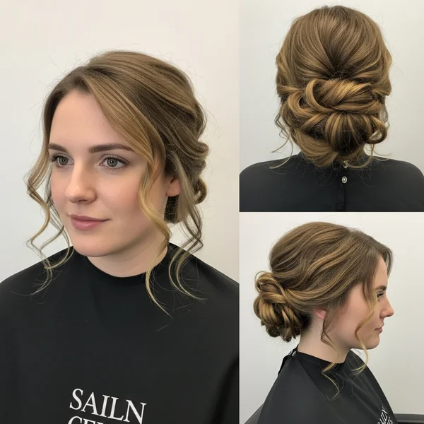 Low Bun Hairstyles Curly Hair