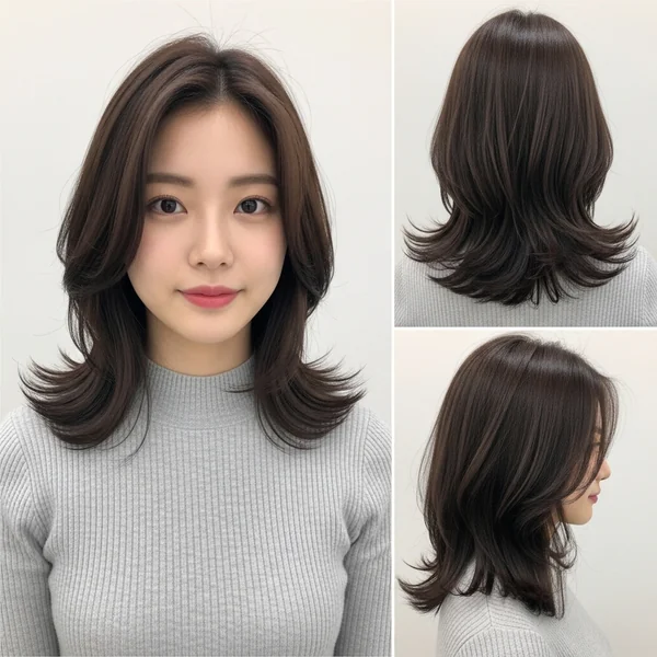 Medium Haircut Korean Shoulder Length