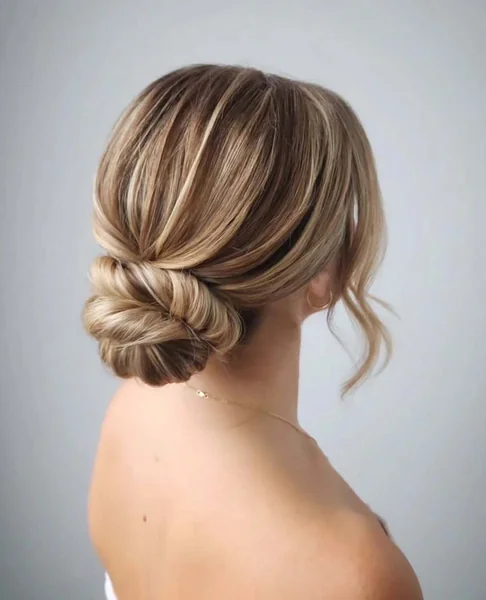Messy Boho Top Knot with Dimensional Highlights