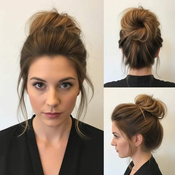 Messy Bun Hairstyles Medium Length
