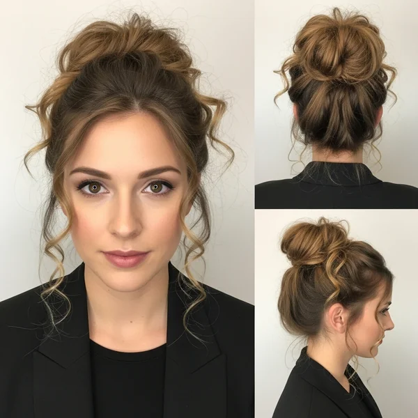 Messy Curly Bun Hairstyles