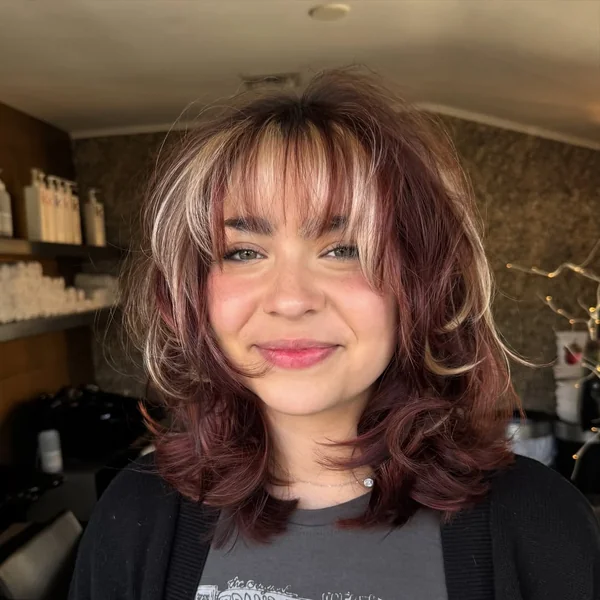 Modern Wolf Cut with Deep Chocolate Choppy Layers