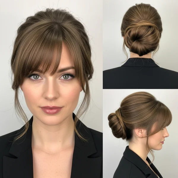 Prom Hairstyles with Bangs Bun