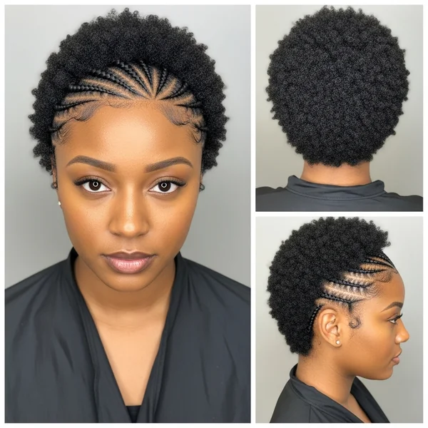 short afro cornrow hairstyles