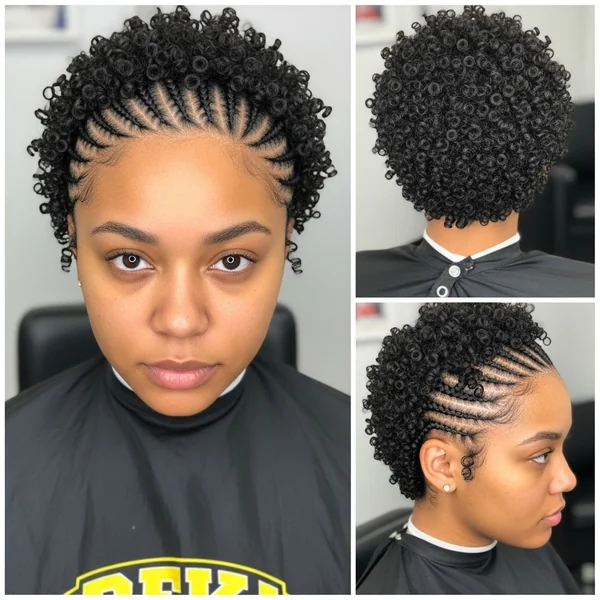 short cornrow hairstyles curly