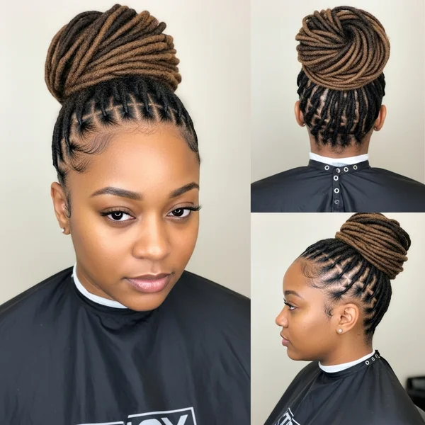 Short Dreadlocks Hairstyles Bun