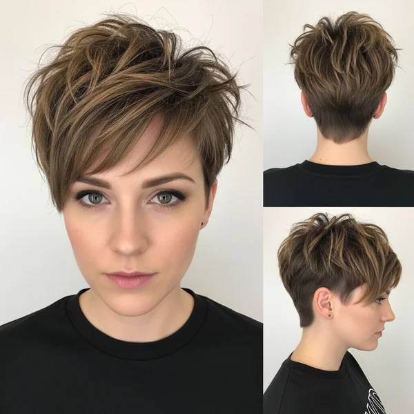 Short Edgy Haircuts Messy Pixie Undercut