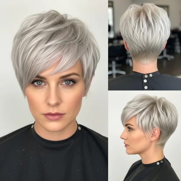 Short Pixie Haircuts Edgy Platinum Blonde