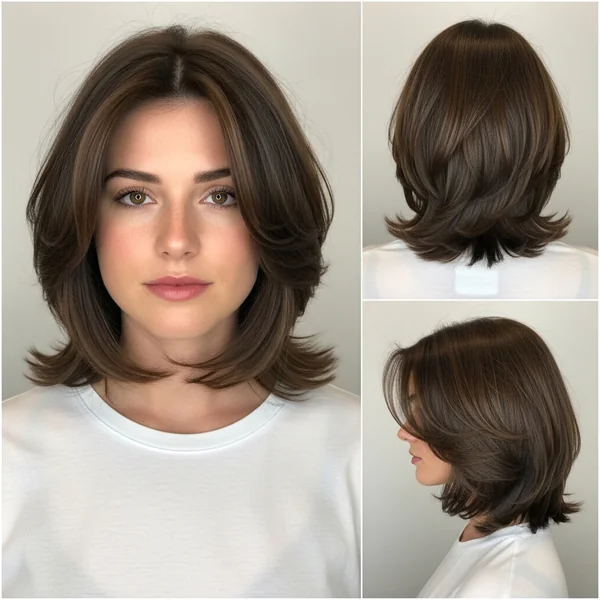 Shoulder Length Bob Haircut With Layers