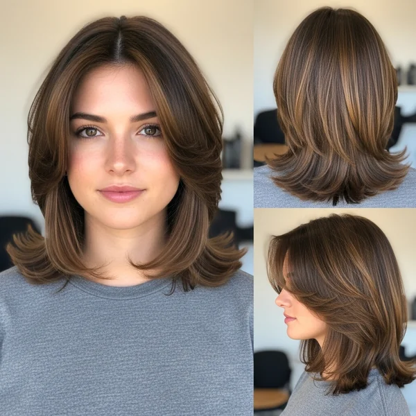 Shoulder Length Haircut For Oval Face