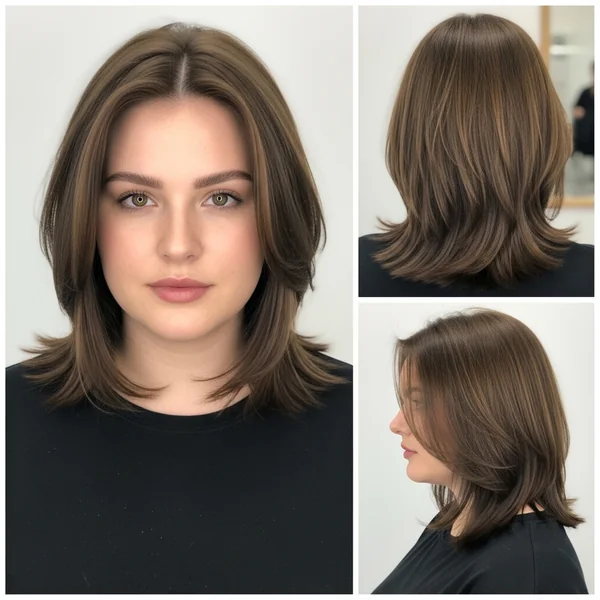 Shoulder Length Haircut For Round Face