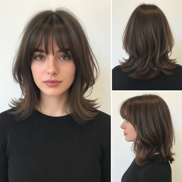 Shoulder Length Haircut With Bangs