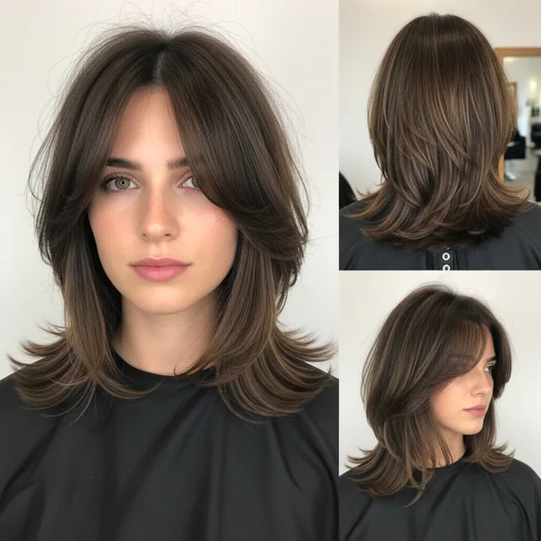 Shoulder Length Haircut With Side Bangs