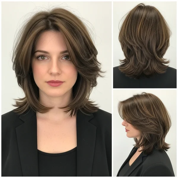 Shoulder Length Textured Haircut