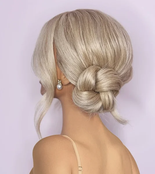 Sleek Brunette Chignon with Delicate Side French Braid