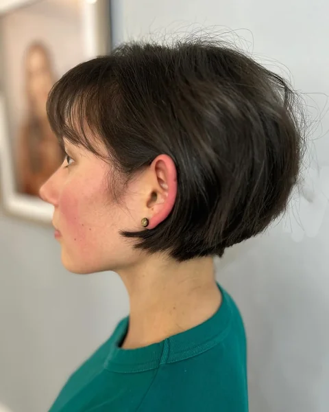 Sleek French Bob with Tucked Layered Ends