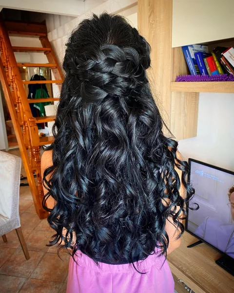 half braided hairstyles curly hair short