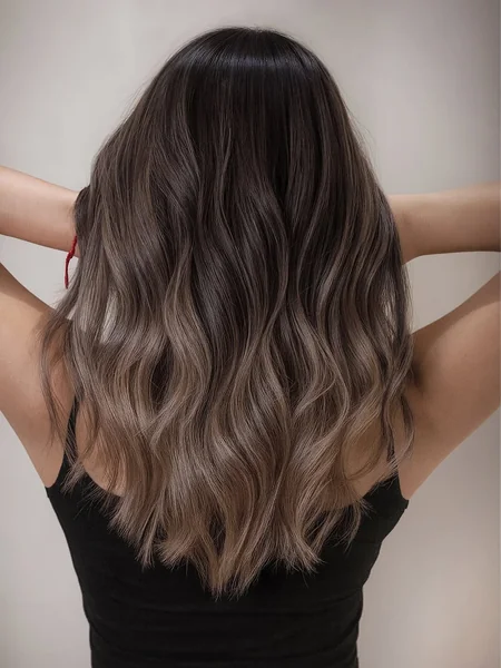 Smoky Mushroom Brown Ombre with Soft Beachy Waves