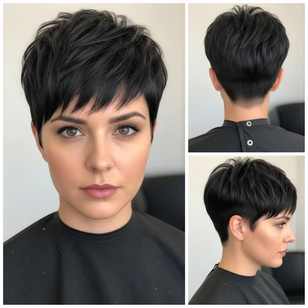 Very Short Edgy Pixie Haircut