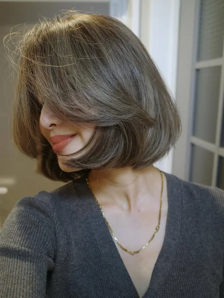 Voluminous Raven Bob with Windswept Texture
