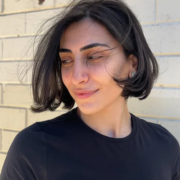 Airy Wind-Swept Bob with Flippy Textured Ends