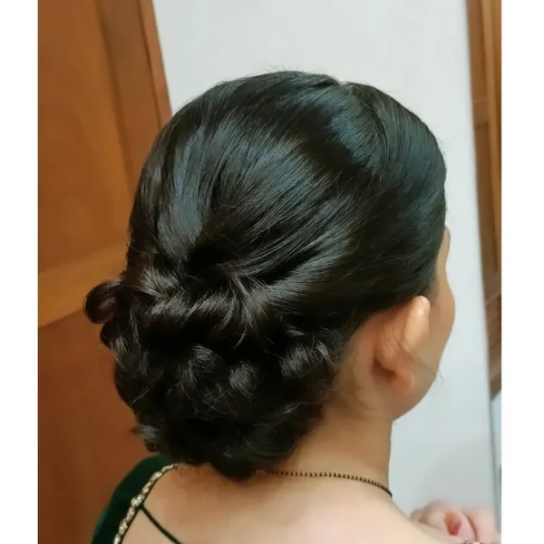 Chic Tucked Curly Updo for Summer Elegance