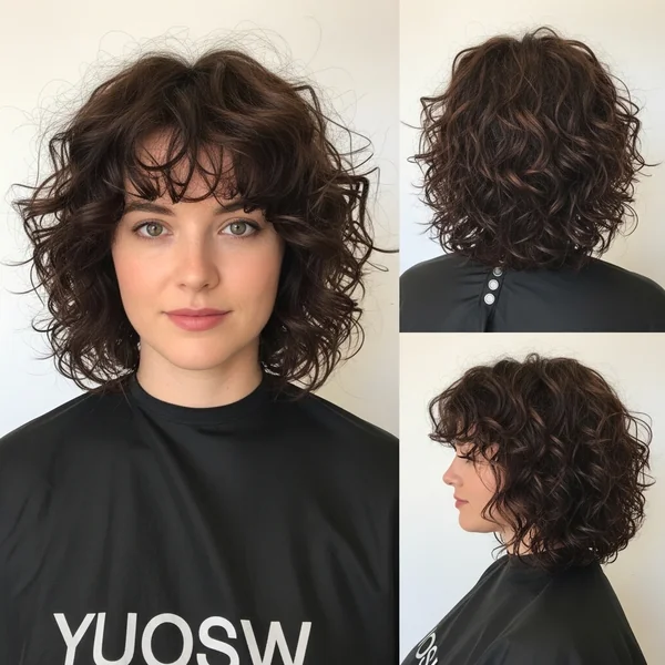 curly layered bob haircuts