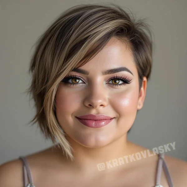 Edgy Ash Blonde Asymmetrical Straight Bob