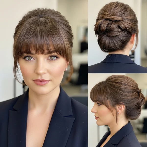 Hairstyles With Bangs Updo