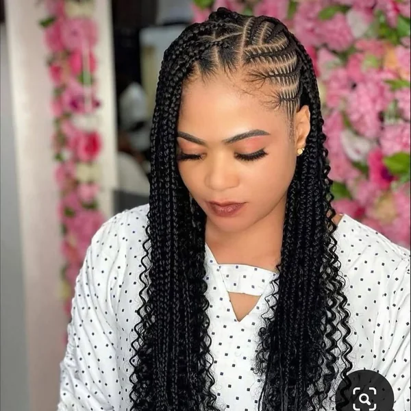Honey-Blonde Goddess Braids with Beachy Curls