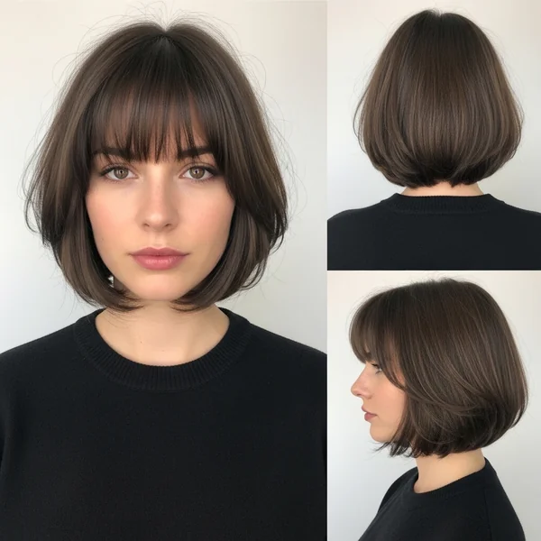 italian bob haircut with bangs